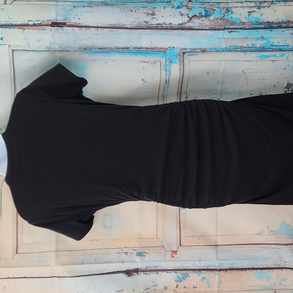 James Perse Black Classic‎ Twist Front Tee Shirt Dress - Picture 5 of 9
